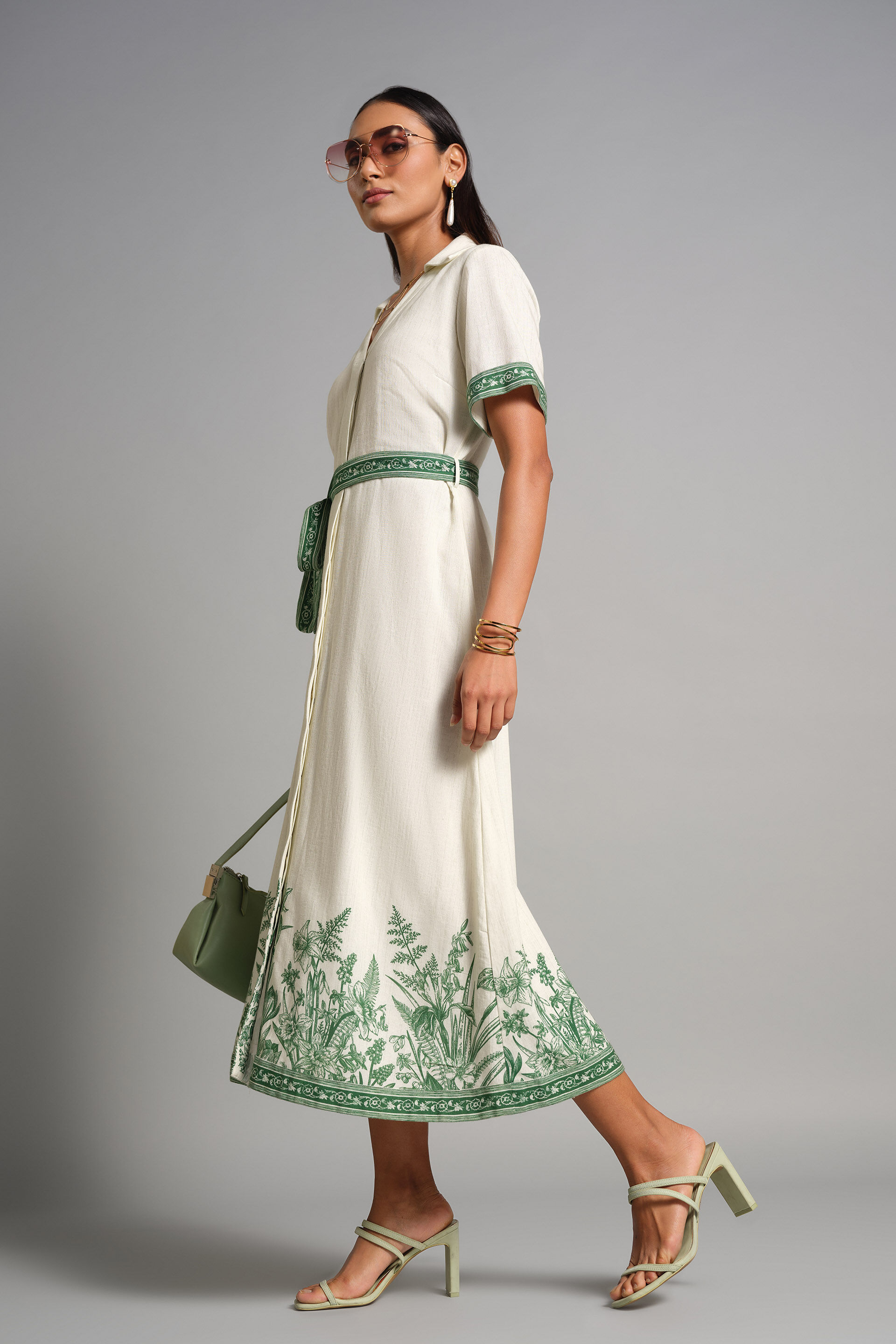 Roselyne Dress, Cream, image 2